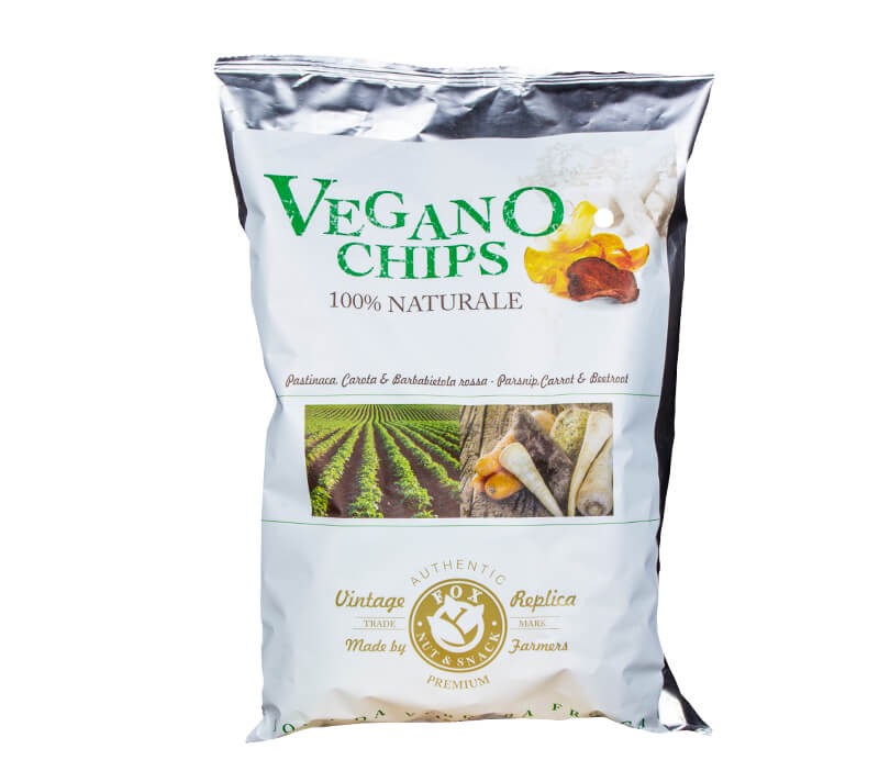 Vegano Gemüsechips Verpackung