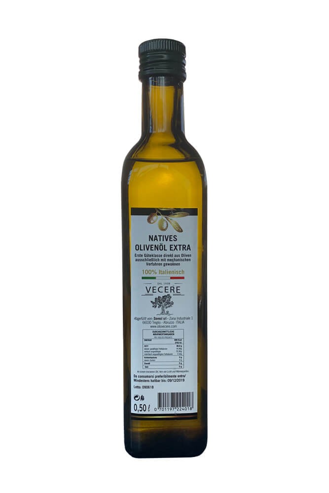 Vecere Olio Extra Vergine di Oliva 0,5 Liter