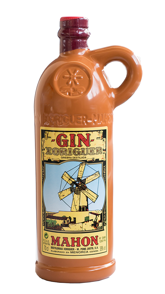 Gin Xoriguer in Tonflasche Nachbildung
