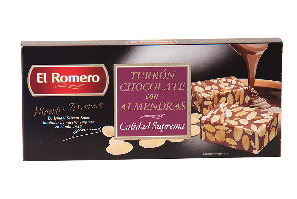 Turron Chocolate con Almendras