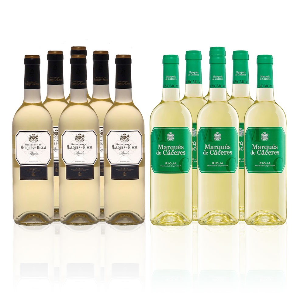 Marques de Caceres Blanco & Marques de Riscal Rueda 12 Flaschen