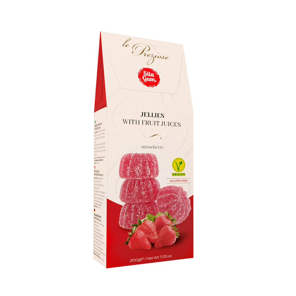 Geleebonbons mit Fruchtsaft Erdbeere (20%)