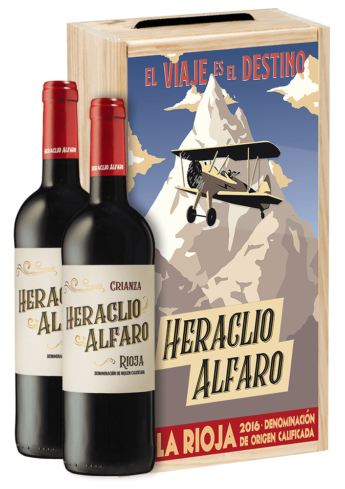 Heraclio Alfaro Crianza 2 Flaschen in Holzbox
