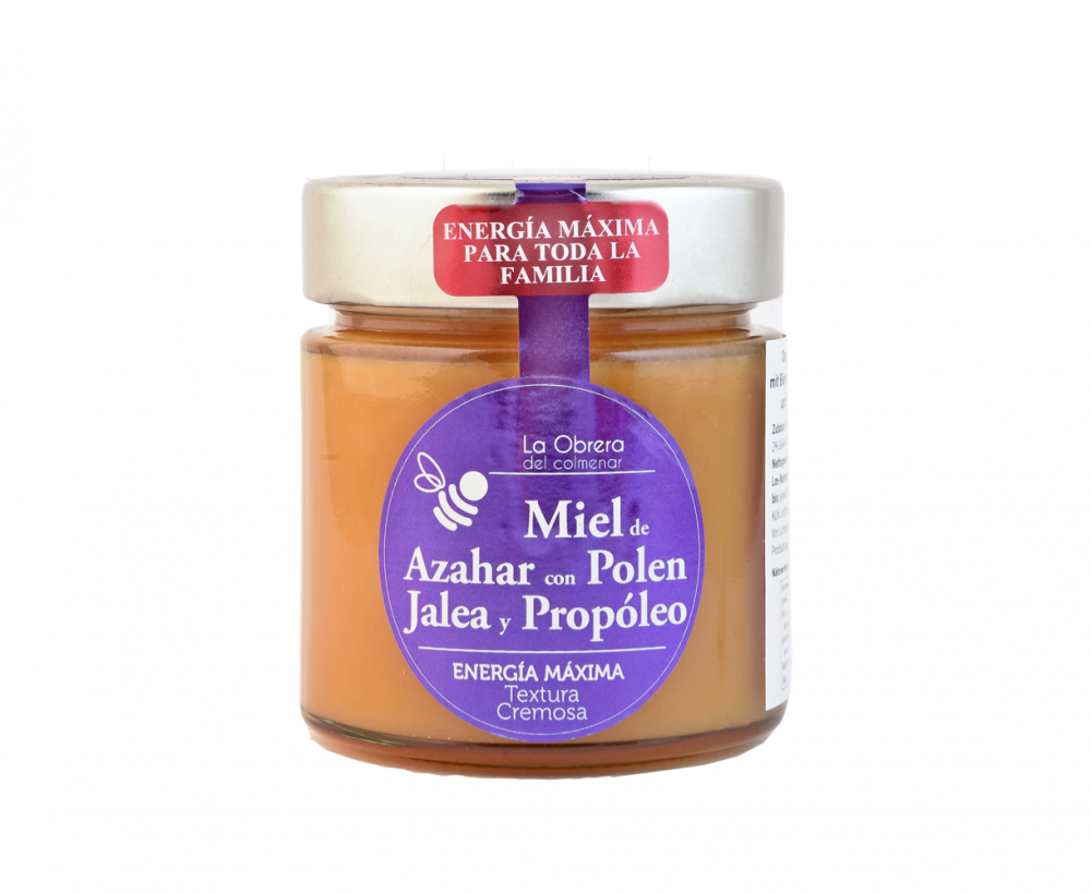 Orangenblüten Honig mit Bienenpollen, Gelée Royale und Propolis