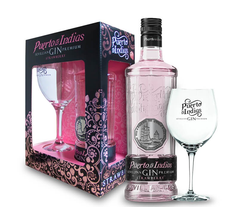Puerto De Indias Sevillian Premium Strawberry Gin Geschenkbox