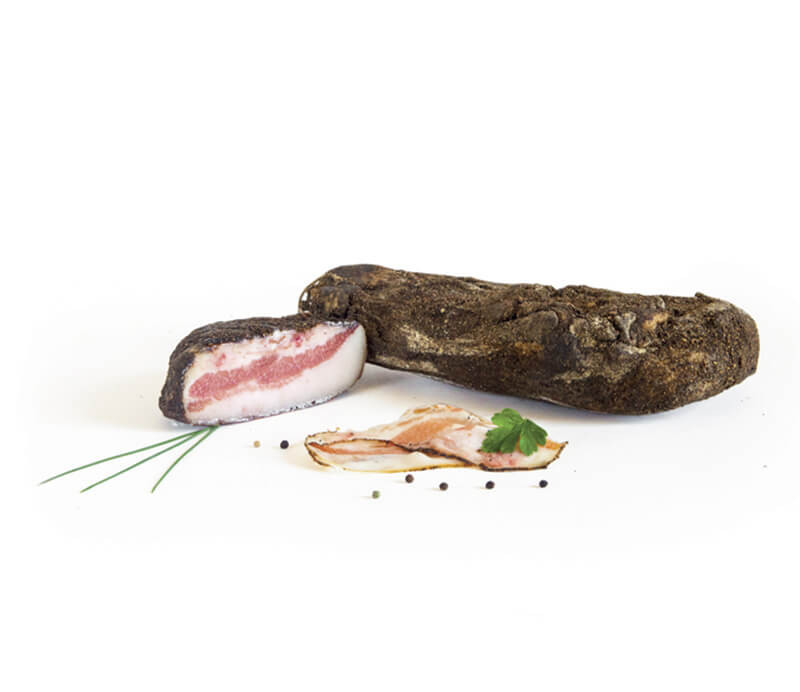 Guanciale mit Pfefferrand