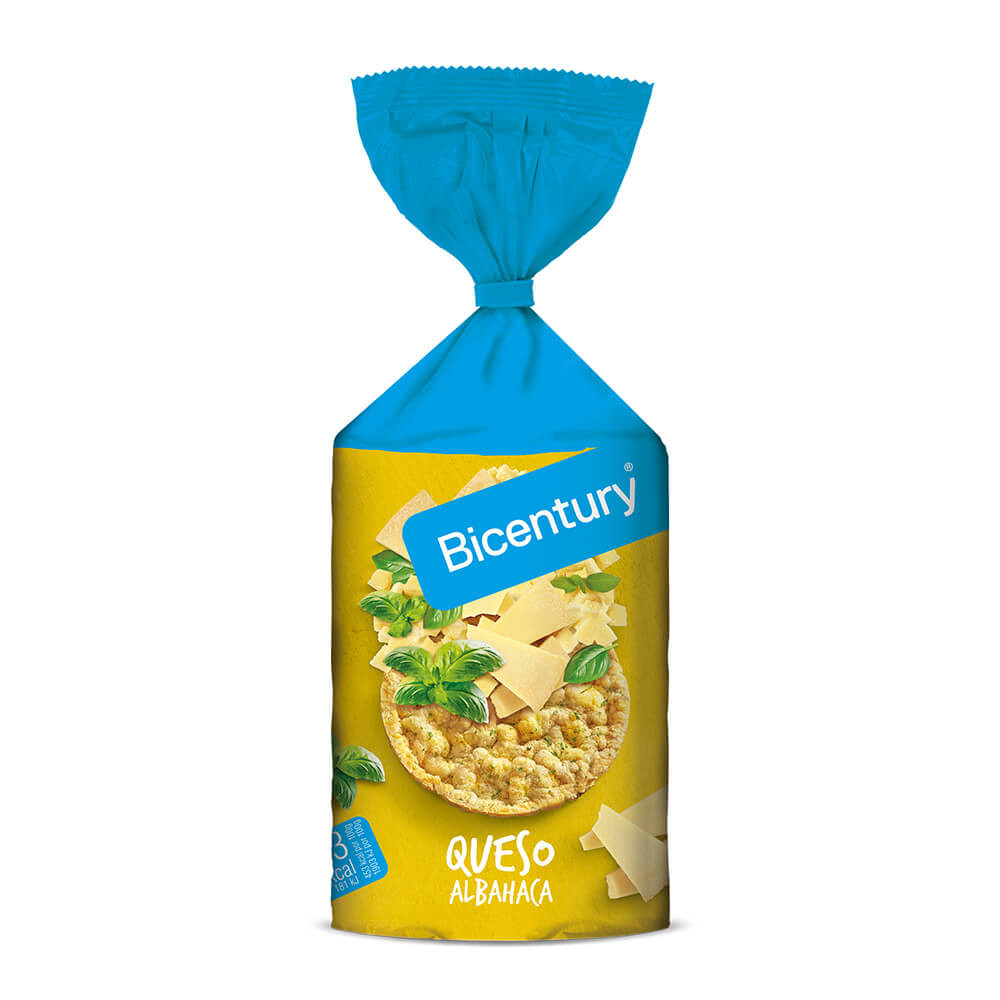 Maiswaffeln Käse und Basilikum