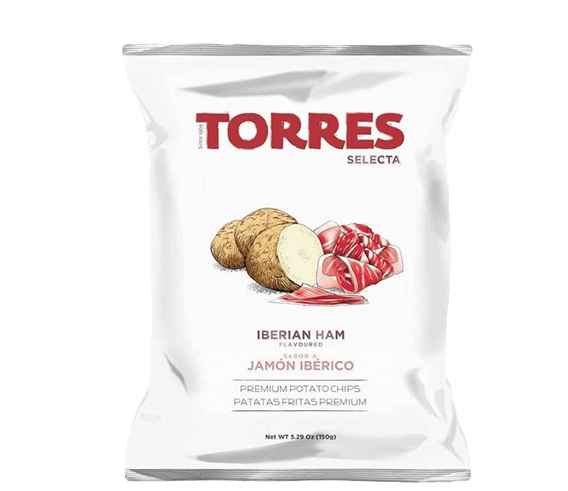 Kartoffelchips iberischer Schinken Verpackung