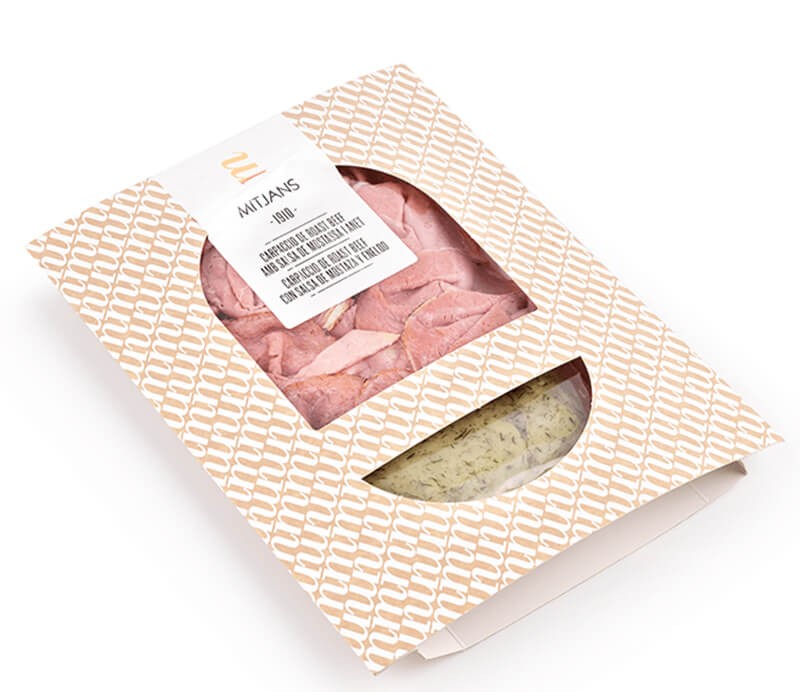 Roast Beef Carpacio mit Tartarsauce Mitjans Verpackung