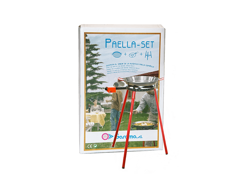 Paella Set (Pfanne 36 cm, Gestell und Gasbrenner 300)