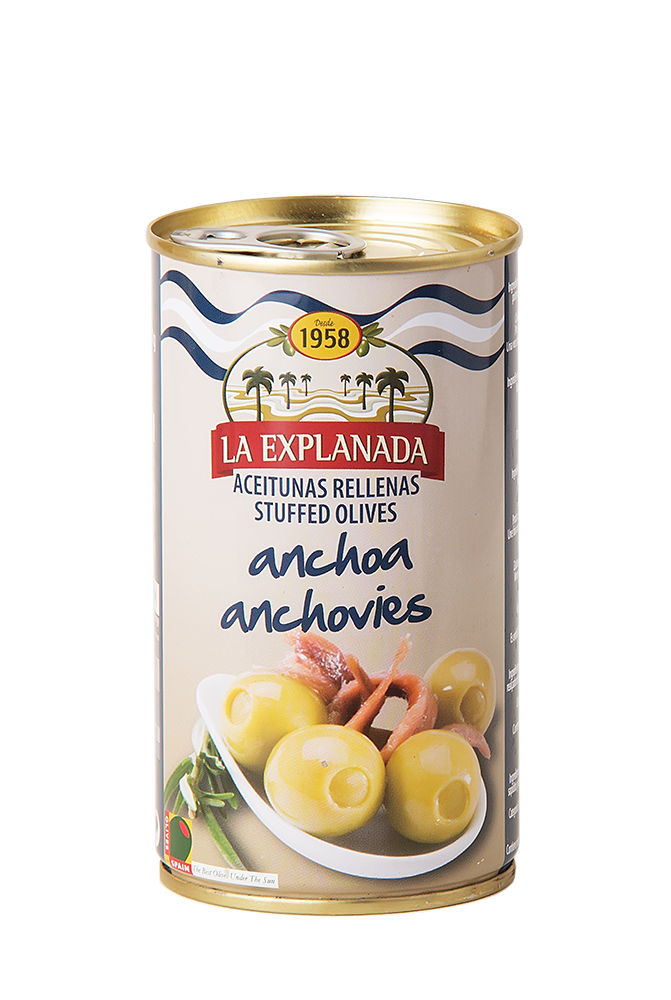 Grüne Oliven mit Anchoviesfüllung