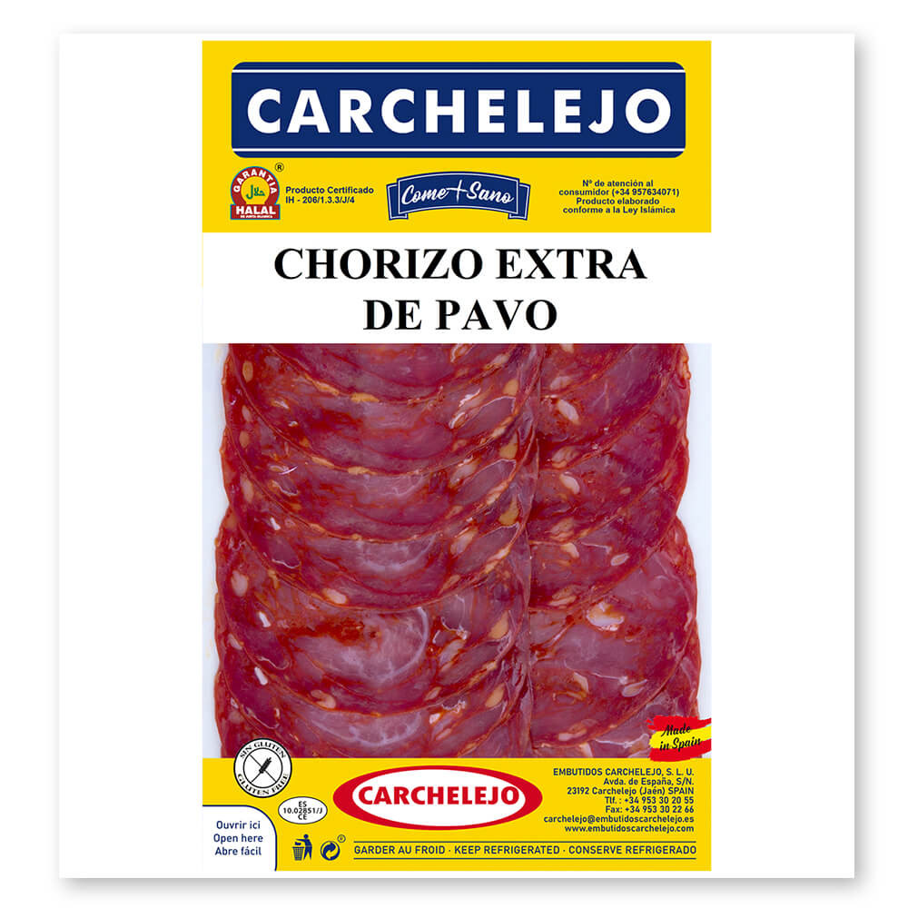 Chorizo Extra de Pavo - Putenpaprikawurst in Scheiben